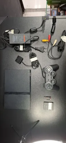 PS2 slim com jogos