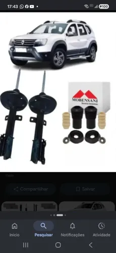 Estou vendendo kit amortecedor dianteiro completo duster orochi capture 250pp