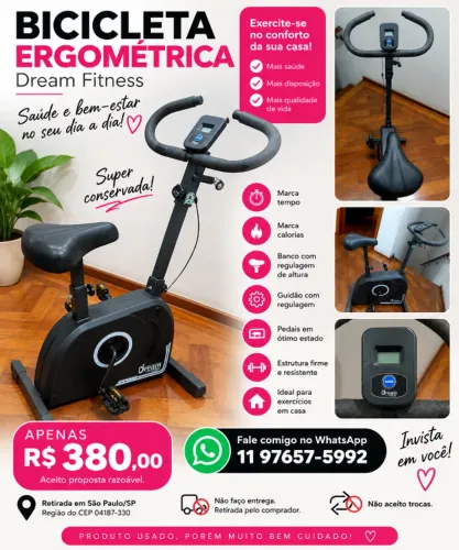BICICLETA ERGOMÉTRICA - DREAM FITNESS EX550