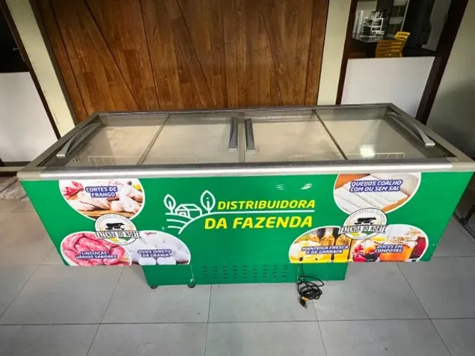ILHA EXPOSITORA PARA CONGELADOS FRICON 568L - DUPLA AÇÃO - EXCELENTE ESTADO
