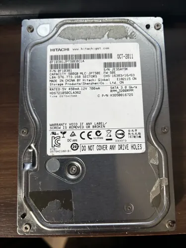 HD Hitachi - 500 Gb - Para PC