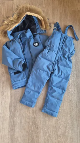 Conjunto neve impermeável menina macacão e jaqueta