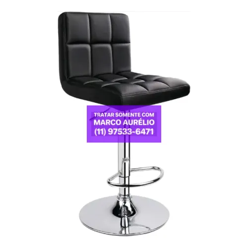 Banqueta Alta de Gomo Estofada Courino - R$ 250 Unidade