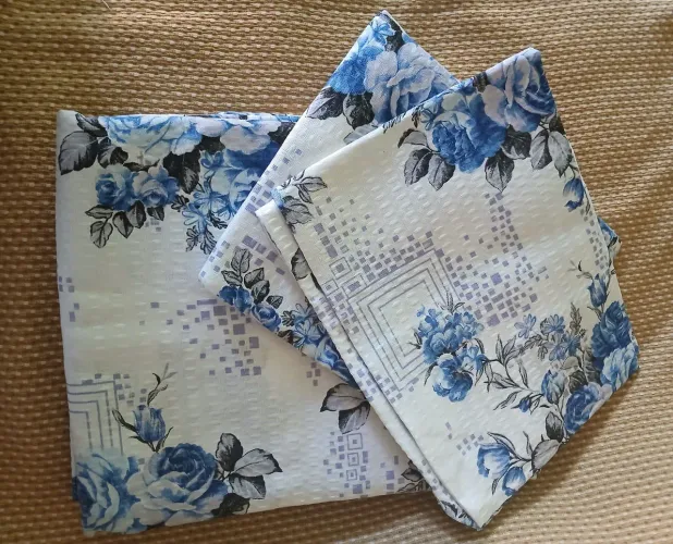 Kit COLCHA CASAL LINHAO PIQUET HELENA COM 3 PEÇAS