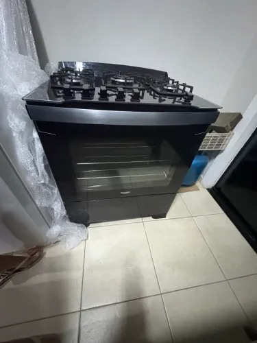 Fogão Dako Diplomata 5 Bocas - Preto | Mesa de Vidro