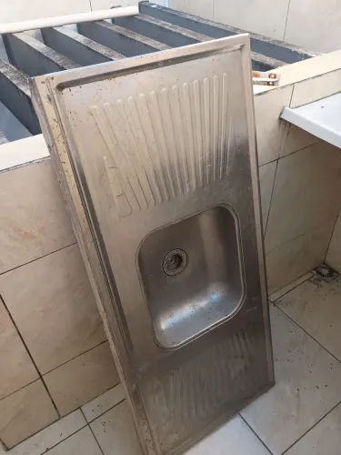 Pia de cozinha em Aço Inox 120x52