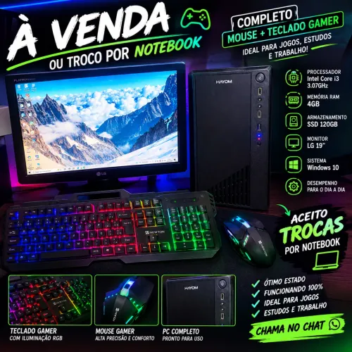 Pc completo troco por iPad ou notebook