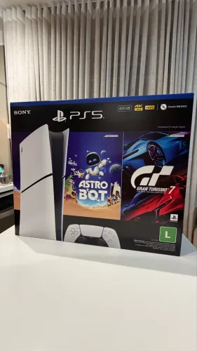 PlayStation 5 Slim Edição Digital Astrobot + Gran Turismo - Novo Lacrado