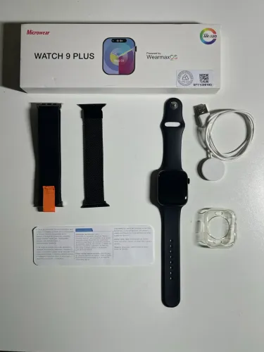 Smartwatch Microwear Watch 9 Plus Tela AMOLED 120Hz + 2GB Memória (ChatGPT e GPS)