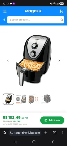 Vendo minha air fryer seminovo