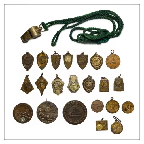 Raro: Lote 22 Medalhas Clube Regatas Tietê + Apito Made In England