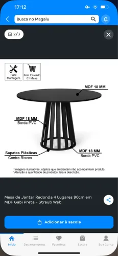 Mesa na caixa R$750,00 mdf