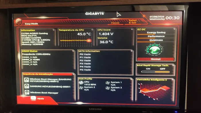 Kit Upgrade Gamer: Intel i7 9700K + 16GB RAM + Z370M Aorus + Cooler Master RGB