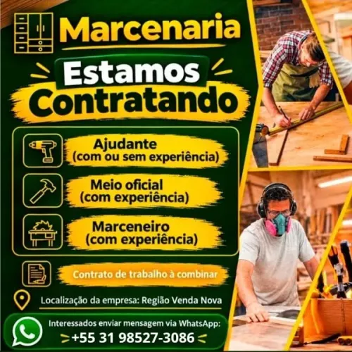 vagas de emprego em marcenaria