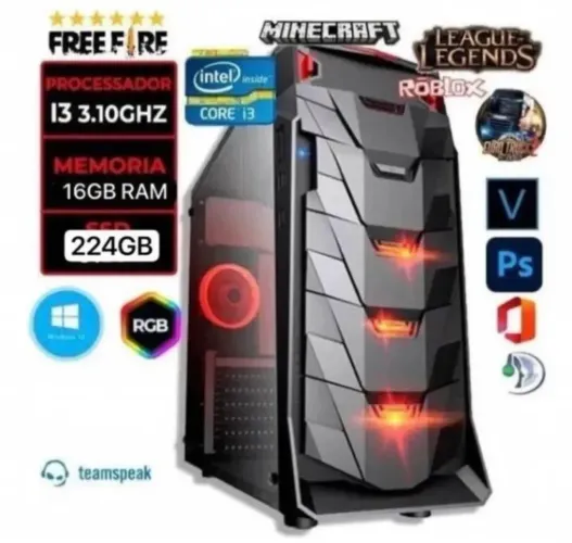 Pc gamer Gabinete semi-novo funcionando perfeitamente