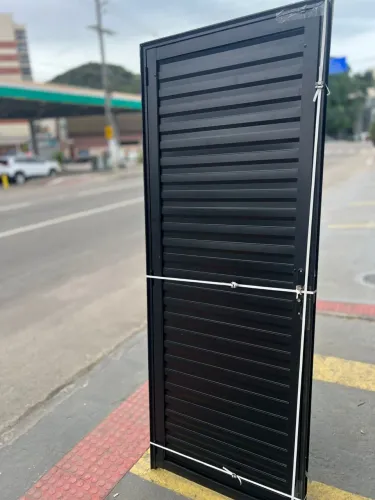 OFERTA? PORTA DE ALUMÍNIO PRETA 80cm