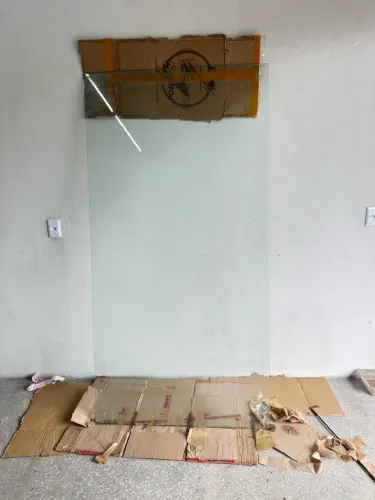 Porta de vidro fixa