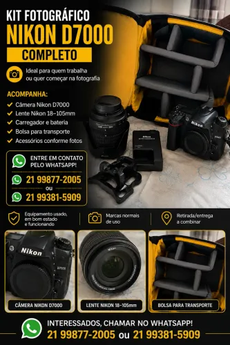 Kit fotográfico Nikon D 7000