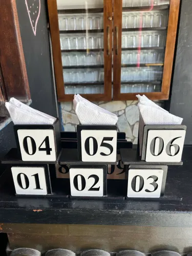 Porta guardanapo do numero 01 ao 22