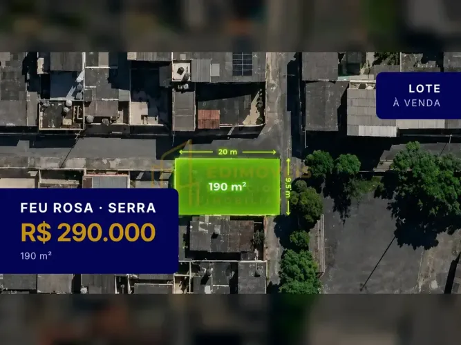 Feu Rosa: lote de esquina com 190m², liberdade para projetar sua casa!
