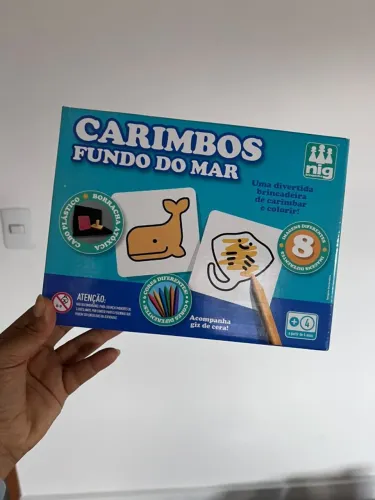 Carimbo infantil fundo do mar
