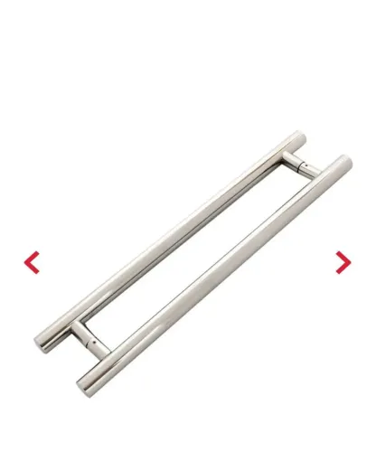 Puxador duplo pop line tubular aço inox polido duplo