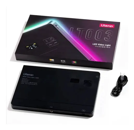 Painel Led Rgb 15w 2500k-9000k Com Bateria 8000mah E Cri 95