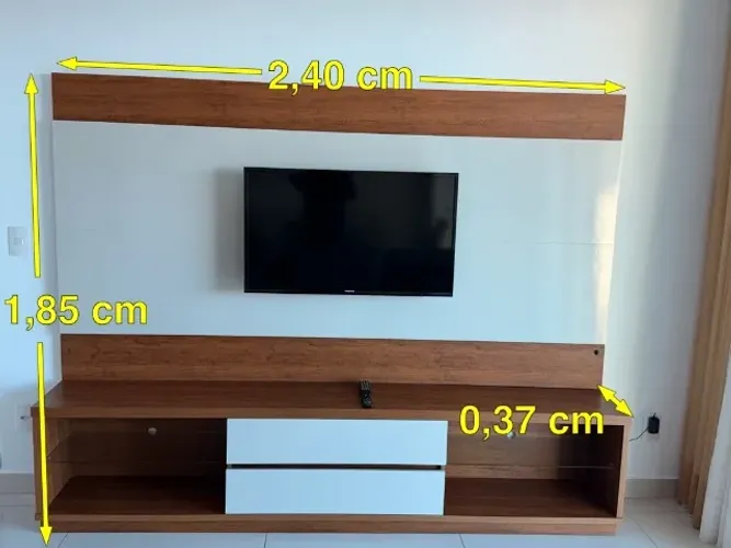 Rack + painel com iluminação superior em Led!