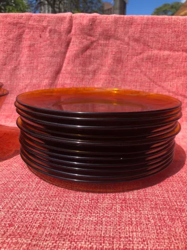 Conjunto pratos Duralex Âmbar originais