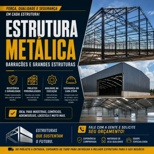 Estrutura Metálica, Barracões e Galpões Industriais