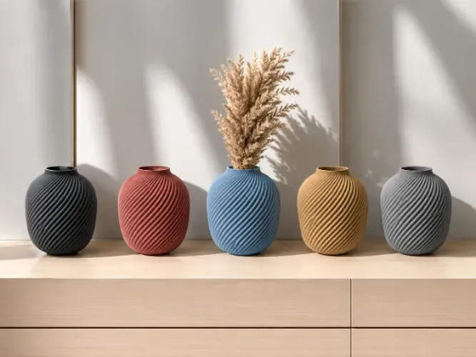 Vaso Duna Decorativo 3D - Elegância e Sofisticação para seu Ambiente