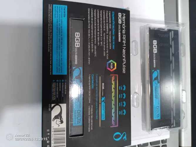 Memória ddr4 8gb RGB