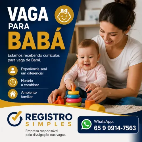 Vagas Babá e Diarista
