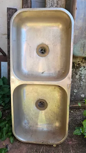 Cuba dupla de inox para cozinha