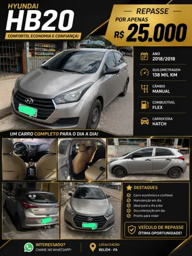 Hyundai HB20 Comf./c.plus/c.style 1.0 Flex 12V 2018