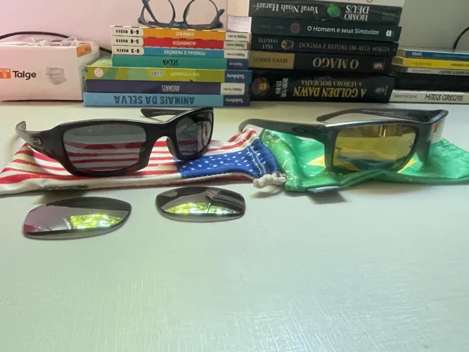 2 oculos oakley originais, gibston e five squared