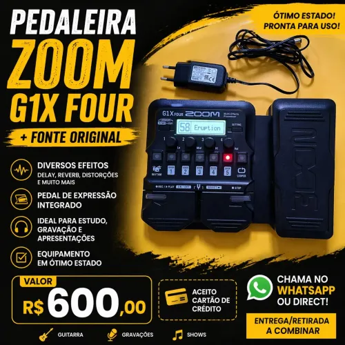 Pedaleira zoom G1x four + fonte original