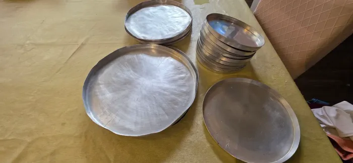 Kit formas de pizza em alumínio diversos tamanhos