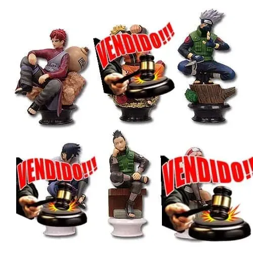 Kit boneco Naruto personagens Kakashi+Shikamaru+gaara