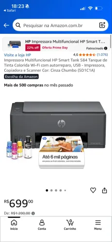 Impressora em estado de nova