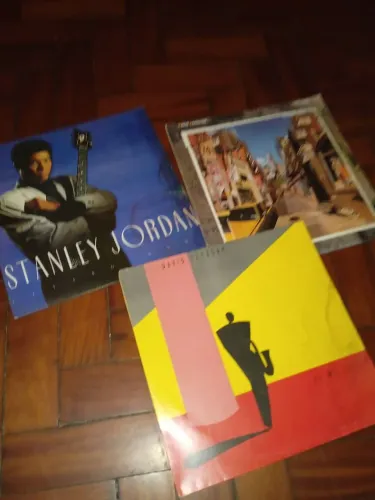 Lote 3 discos de Vinil instrumental Stanley Jordan David saborn