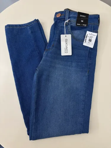 Calça Jeans Juvenil Skinny - Tamanho 14