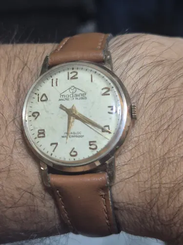 Relógio MONDAINE  INCABLOC  WATERPROOF  À CORDA   -   PLAQUET OURO