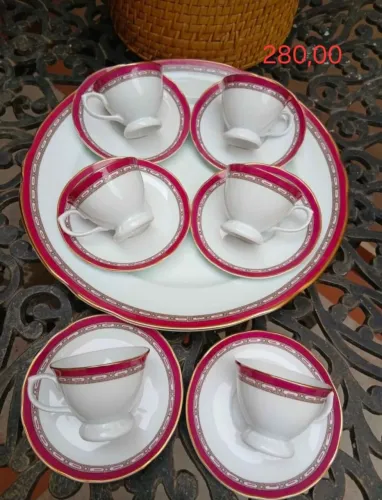 6 xicaras de café Schmidt + prato de bolo.