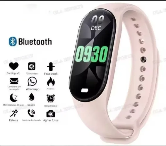 Smartwatch M7 Bluetooth - Relógio Inteligente Fitness Notificações e Saúde