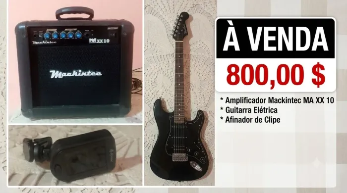 Guitarra, Caixa e Afinador.