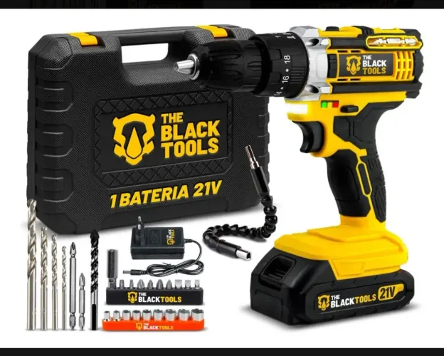 Parafusadeira e Furadeira de Impacto 21V The Black Tools - Nova na Caixa
