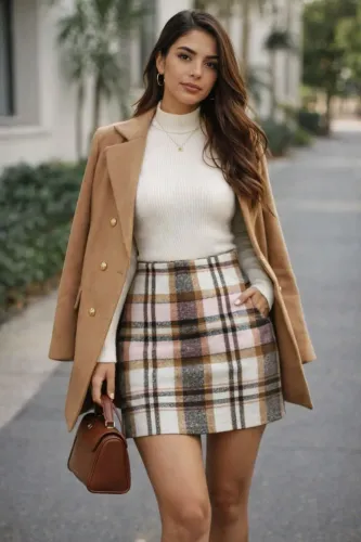 Saia xadrez / Tam G flanelada