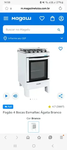 Fogão novo na caixa