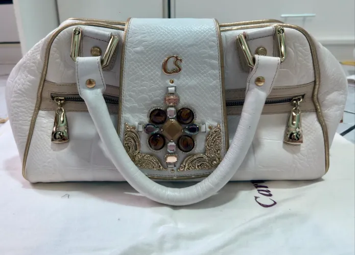 Vende- se bolsa Carmen Steffens Branco - Couro